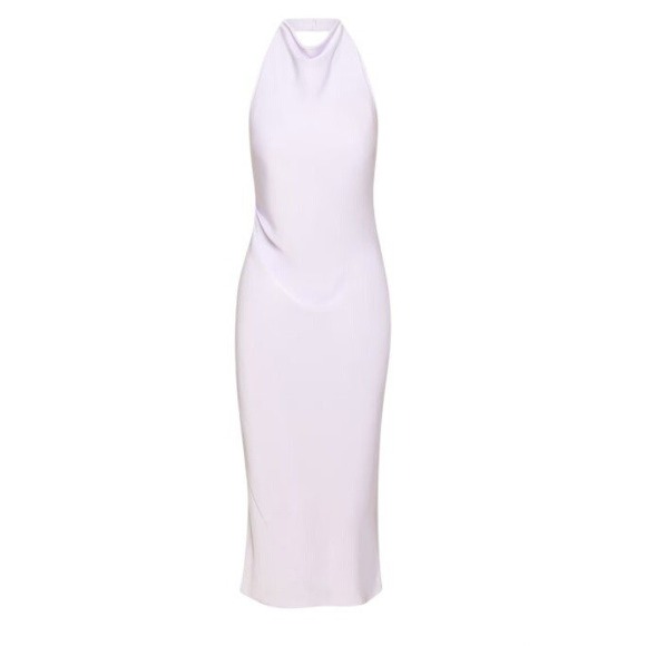 Aritzia Dresses & Skirts - Aritzia Wilfred Audience Satin Maxi Halter Dress Fields Lavender Purple Size 4